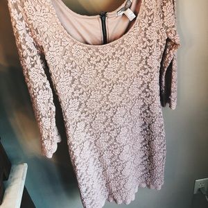 Long sleeve floral cocktail dress